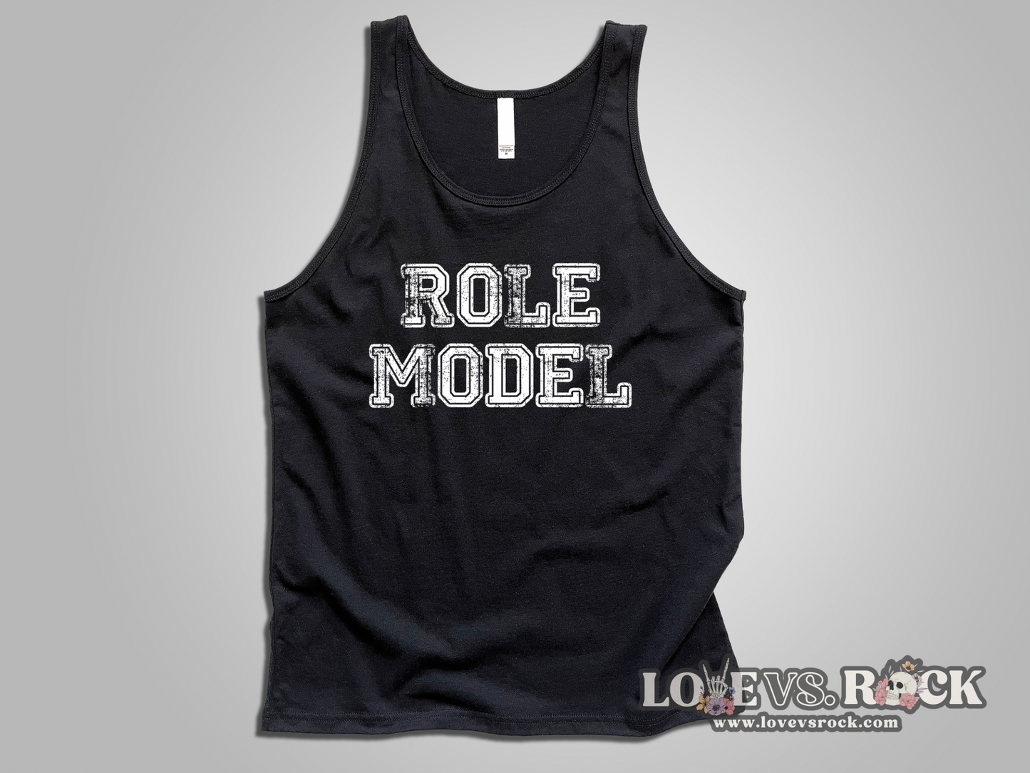 Role Model Unisex Tank Top | Love vs. Rock