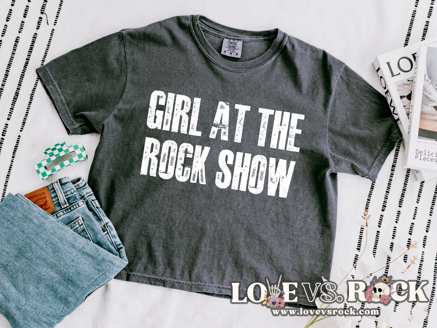 Girl at the Rock Show Boxy Cropped Tee | Love vs. Rock