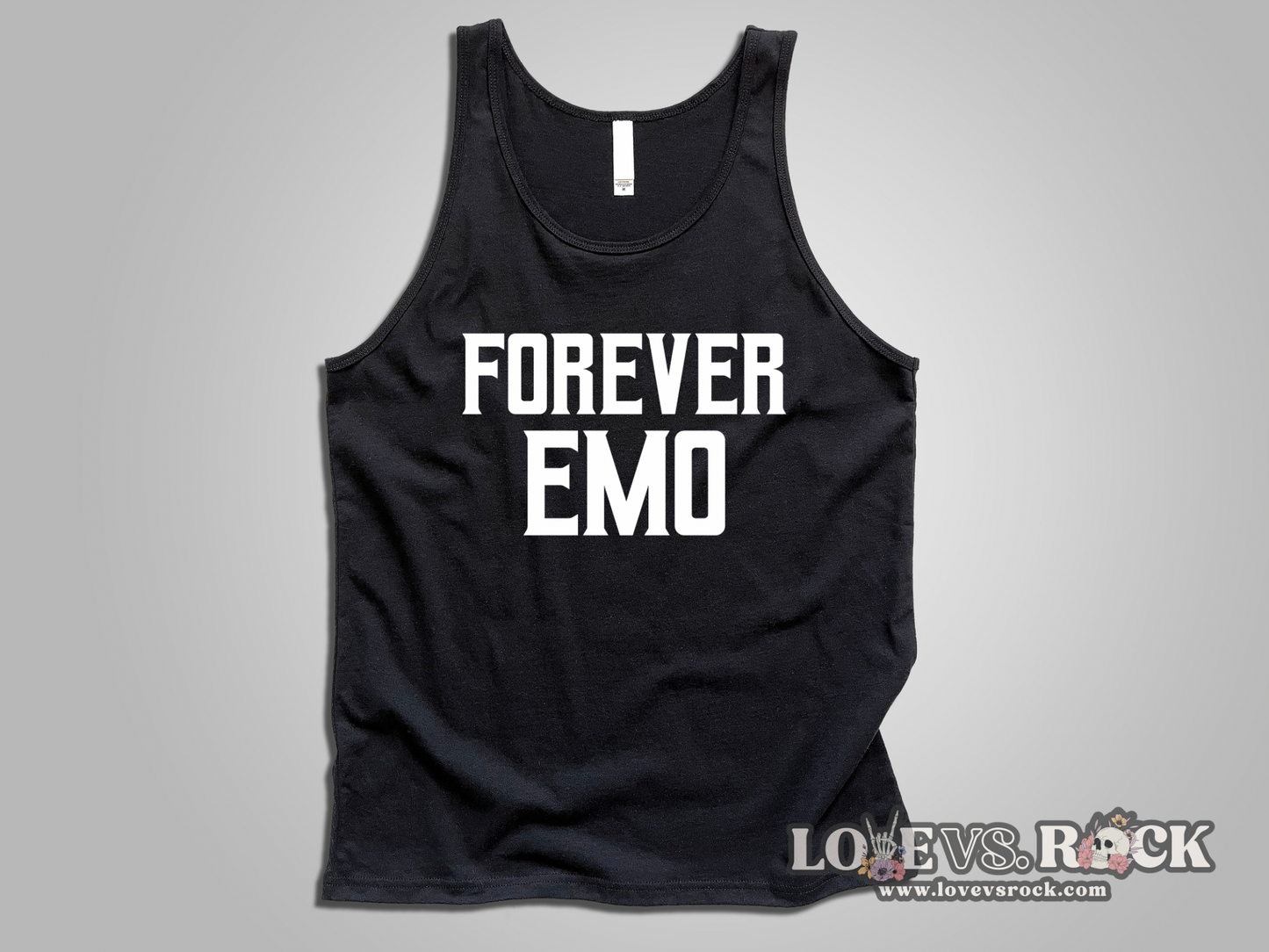 Forever Emo Unisex Tank Top | Love vs. Rock