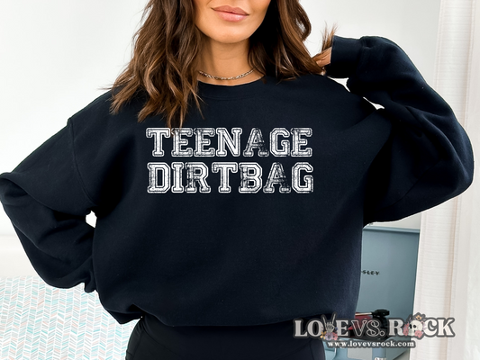 Teenage Dirtbag Crewneck Sweatshirt | Love vs. Rock