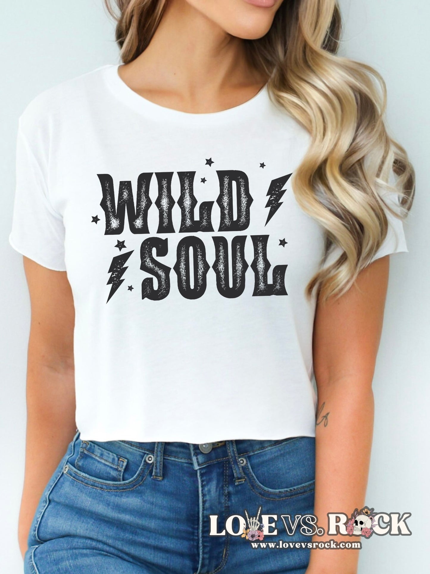 Wild Soul Cropped Tee | Love vs. Rock