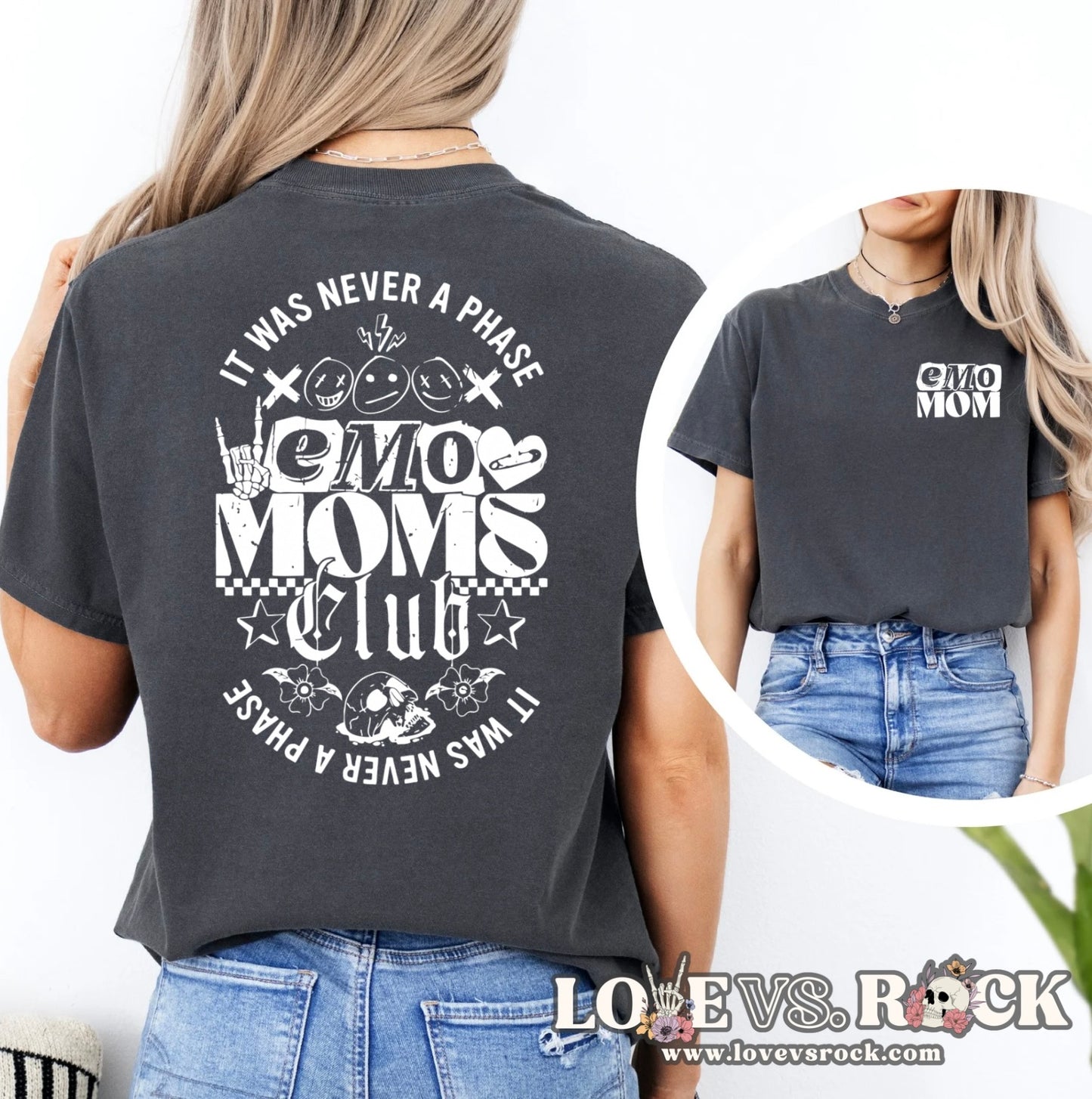 Emo Moms Club Unisex Tee | Love vs. Rock