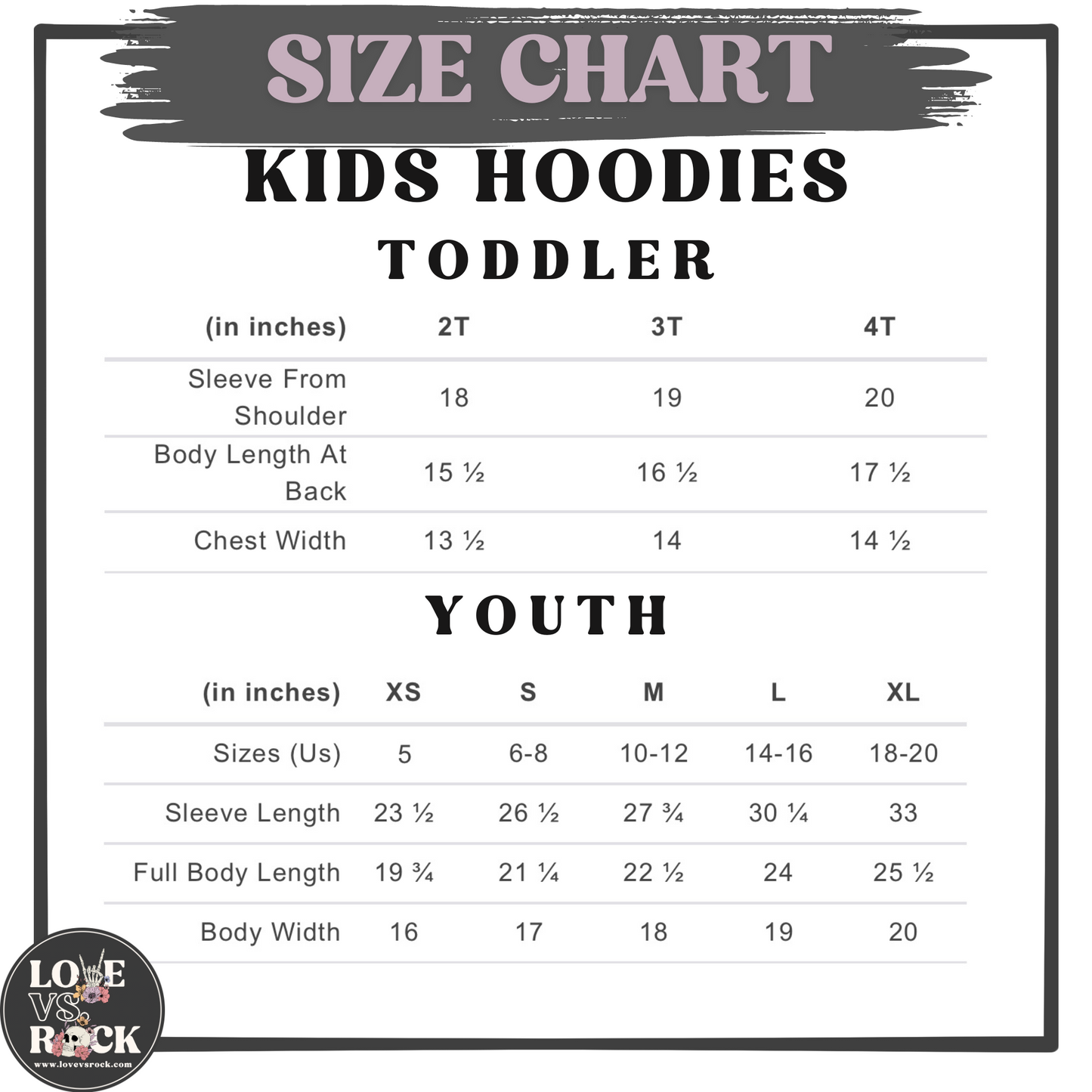 2nd Gen Emo Kid Hoodie | Youth & Toddler | Love vs. Rock