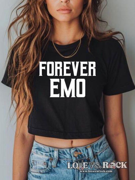 Forever Emo Cropped Tee | Love vs. Rock