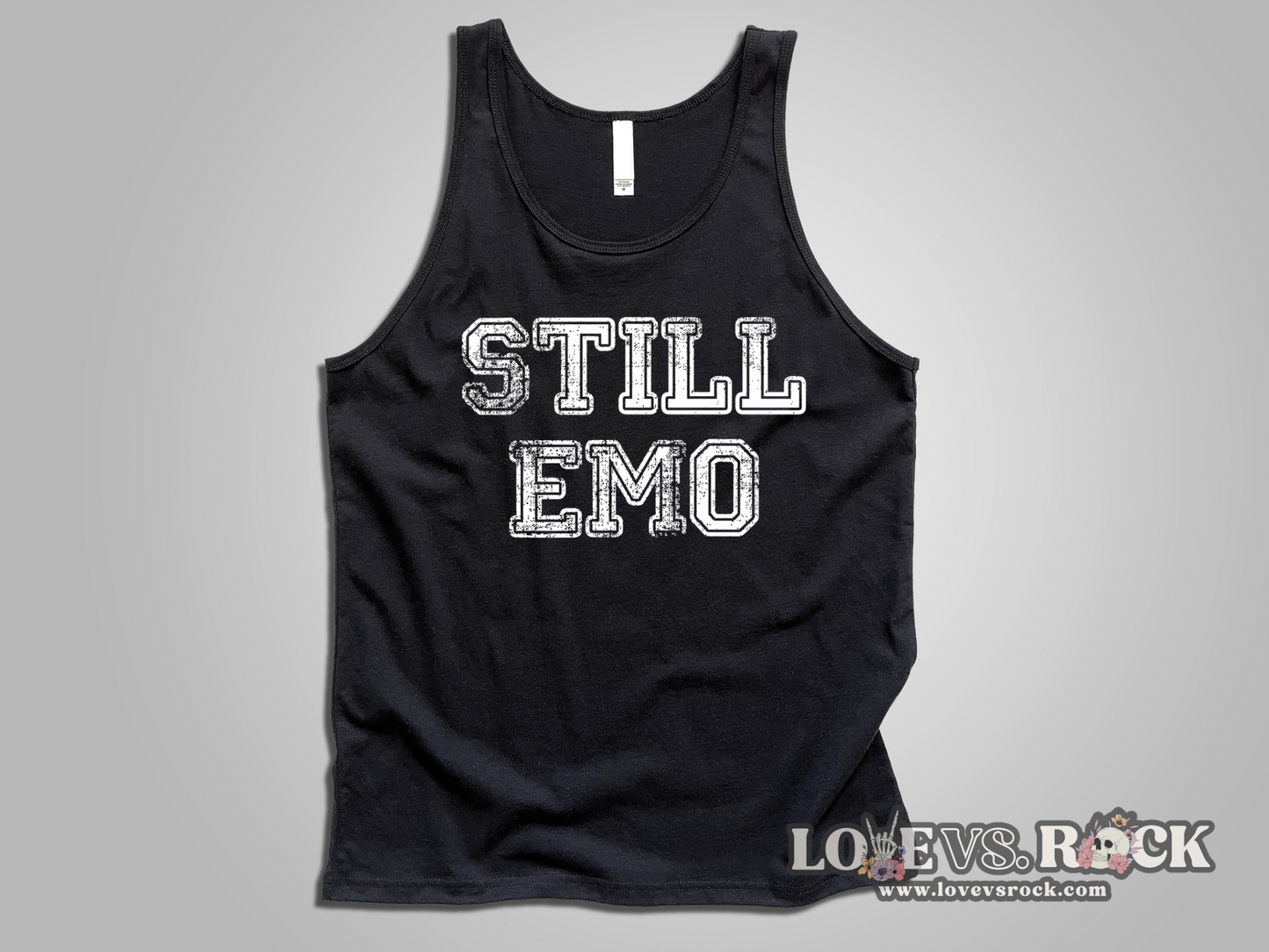 Still Emo Unisex Tank Top | Love vs. Rock