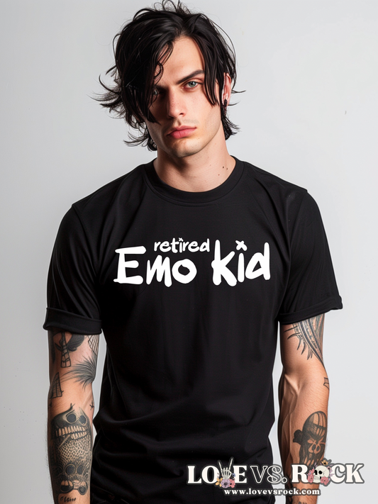 Retired Emo Kid Unisex Tee | Love vs. Rock