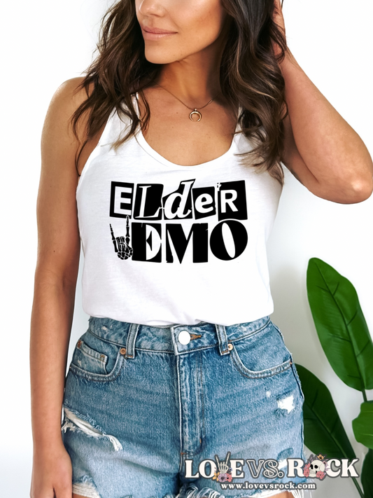 Elder Emo Ladies’ Tank Top | Love vs. Rock