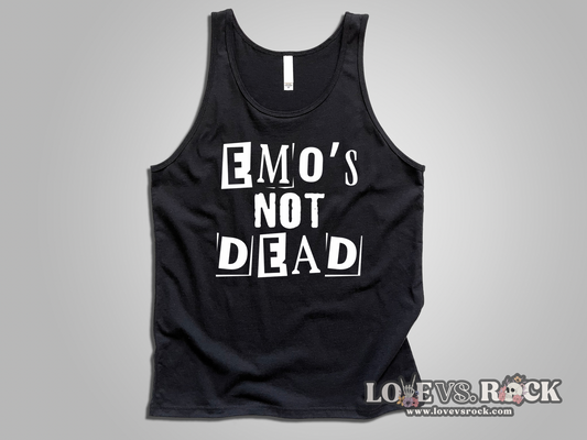 Emo’s Not Dead Unisex Tank Top | Love vs. Rock