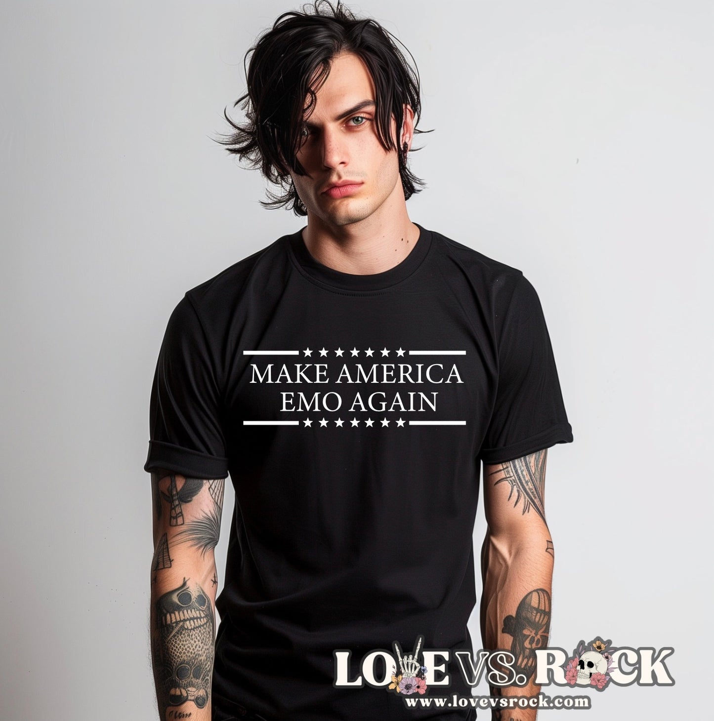 Make America Emo Again Unisex Tee | Love vs. Rock