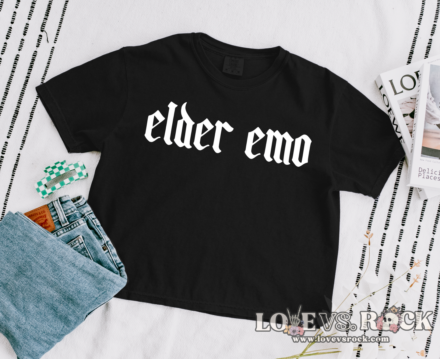 Elder Emo It Was Never A Phase Boxy Cropped Tee | Love vs. Rock