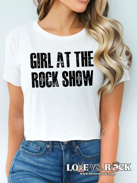 Girl At The Rock Show Cropped Tee | Love vs. Rock