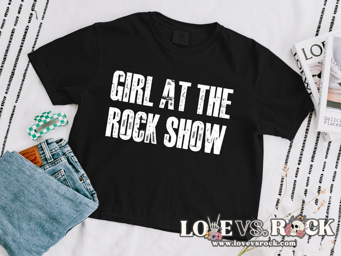 Girl at the Rock Show Boxy Cropped Tee | Love vs. Rock