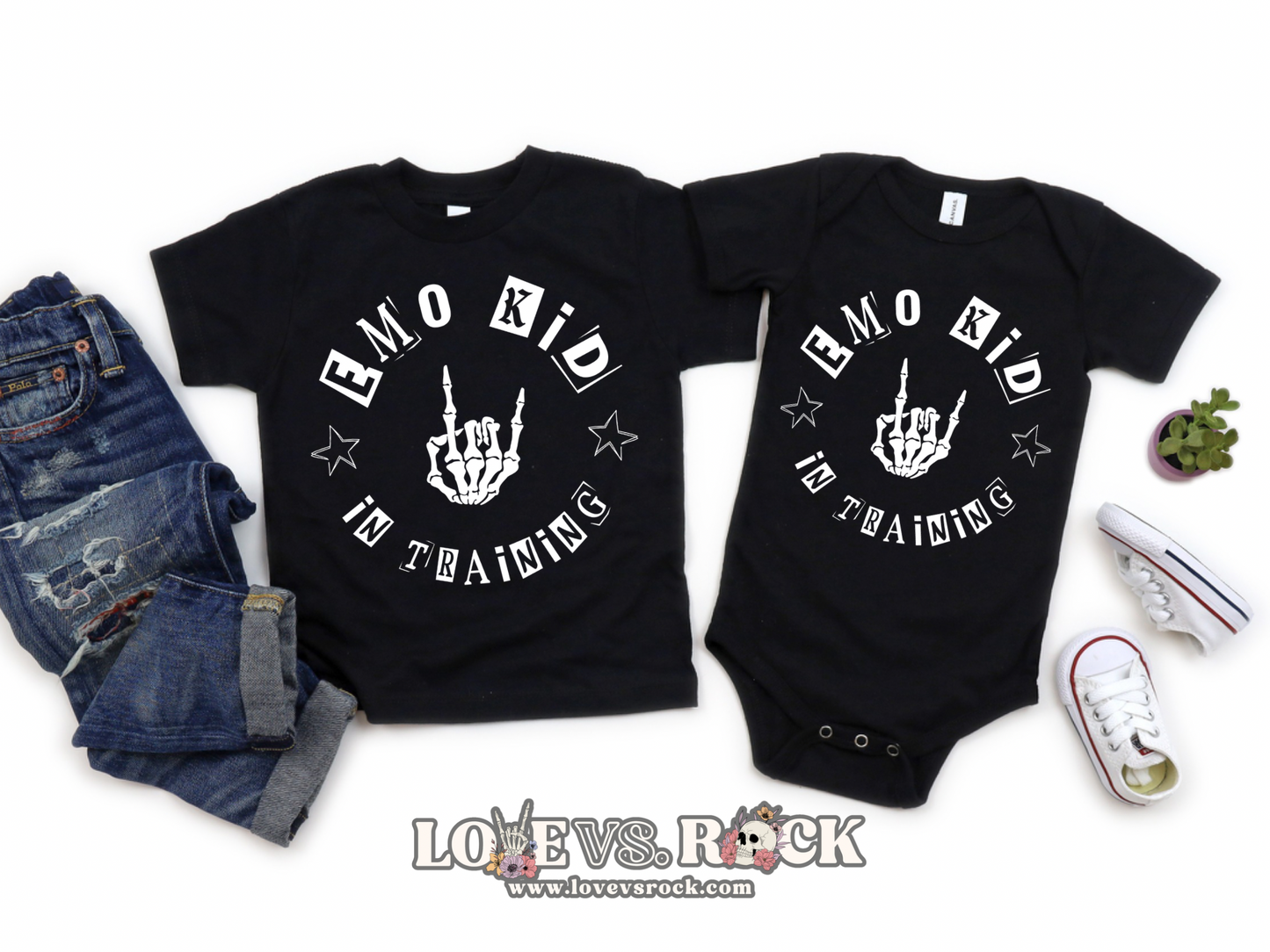 Emo Kid in Training Tee | Youth, Toddler & Infant | Love vs. Rock