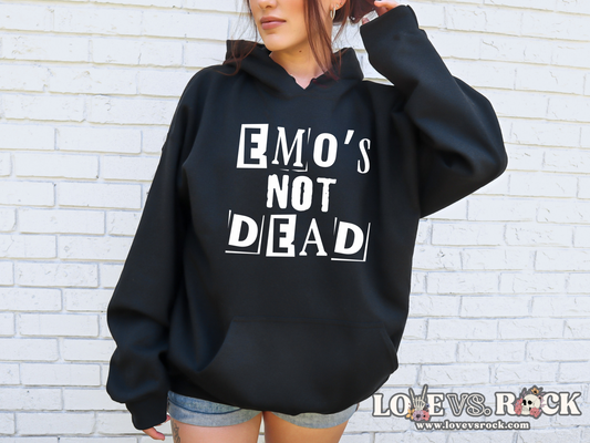 Emo’s Not Dead Unisex Hoodie | Love vs. Rock