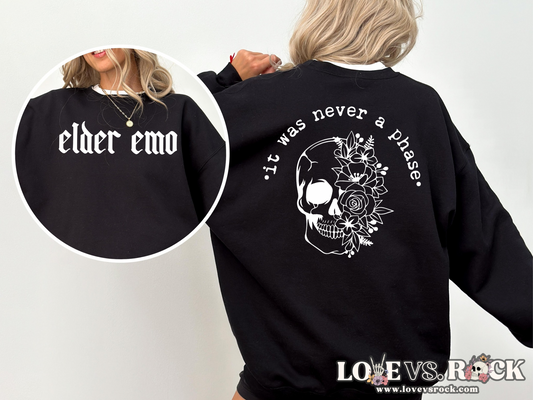 Elder Emo Crewneck Sweatshirt | Love vs. Rock