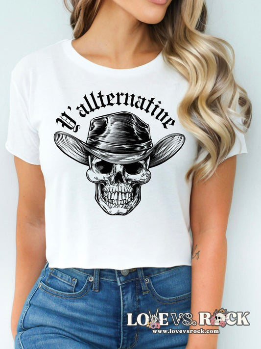 Y’allternative Cropped Tee | Love vs. Rock