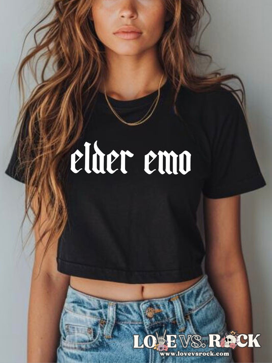 Elder Emo Cropped Tee | Love vs. Rock