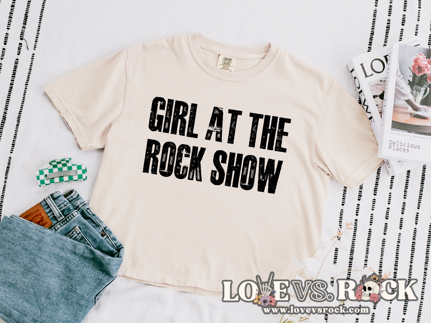 Girl at the Rock Show Boxy Cropped Tee | Love vs. Rock