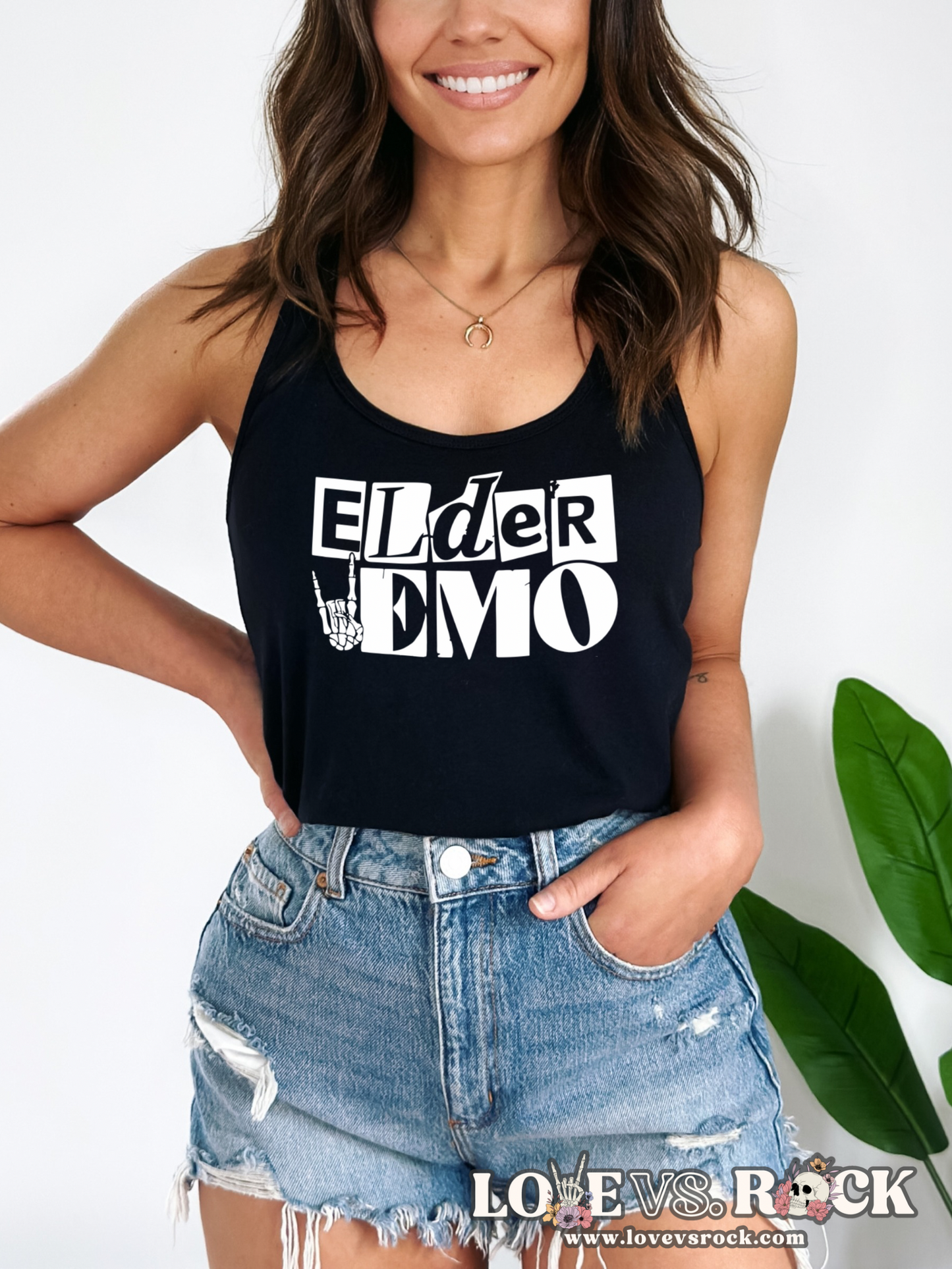 Elder Emo Ladies’ Tank Top | Love vs. Rock