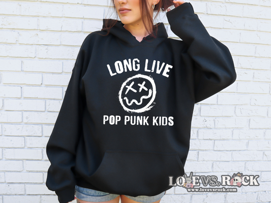 Long Live Pop Punk Kids Unisex Hoodie | Love vs. Rock