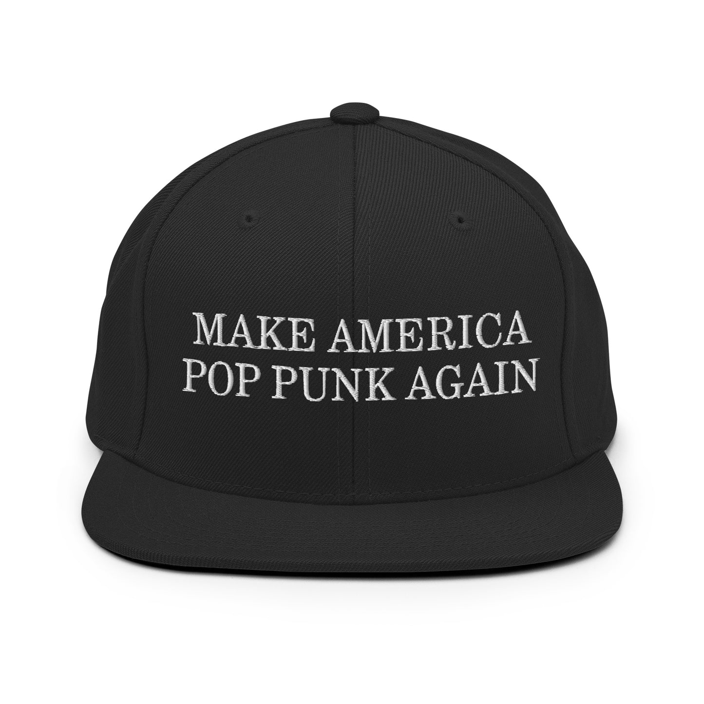 Make America Pop Punk Again Embroidered Snapback Hat