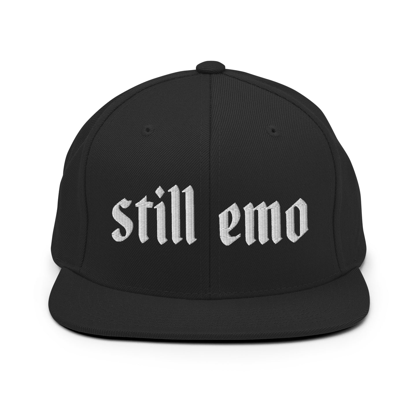 Still Emo Embroidered Snapback Hat