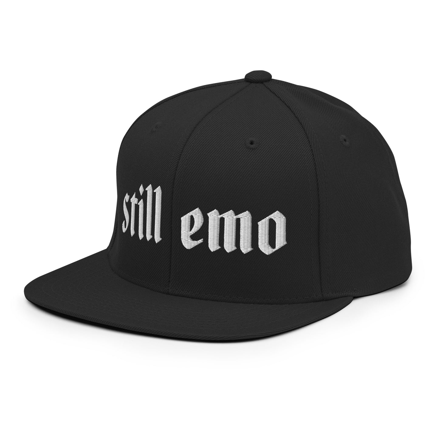 Still Emo Embroidered Snapback Hat