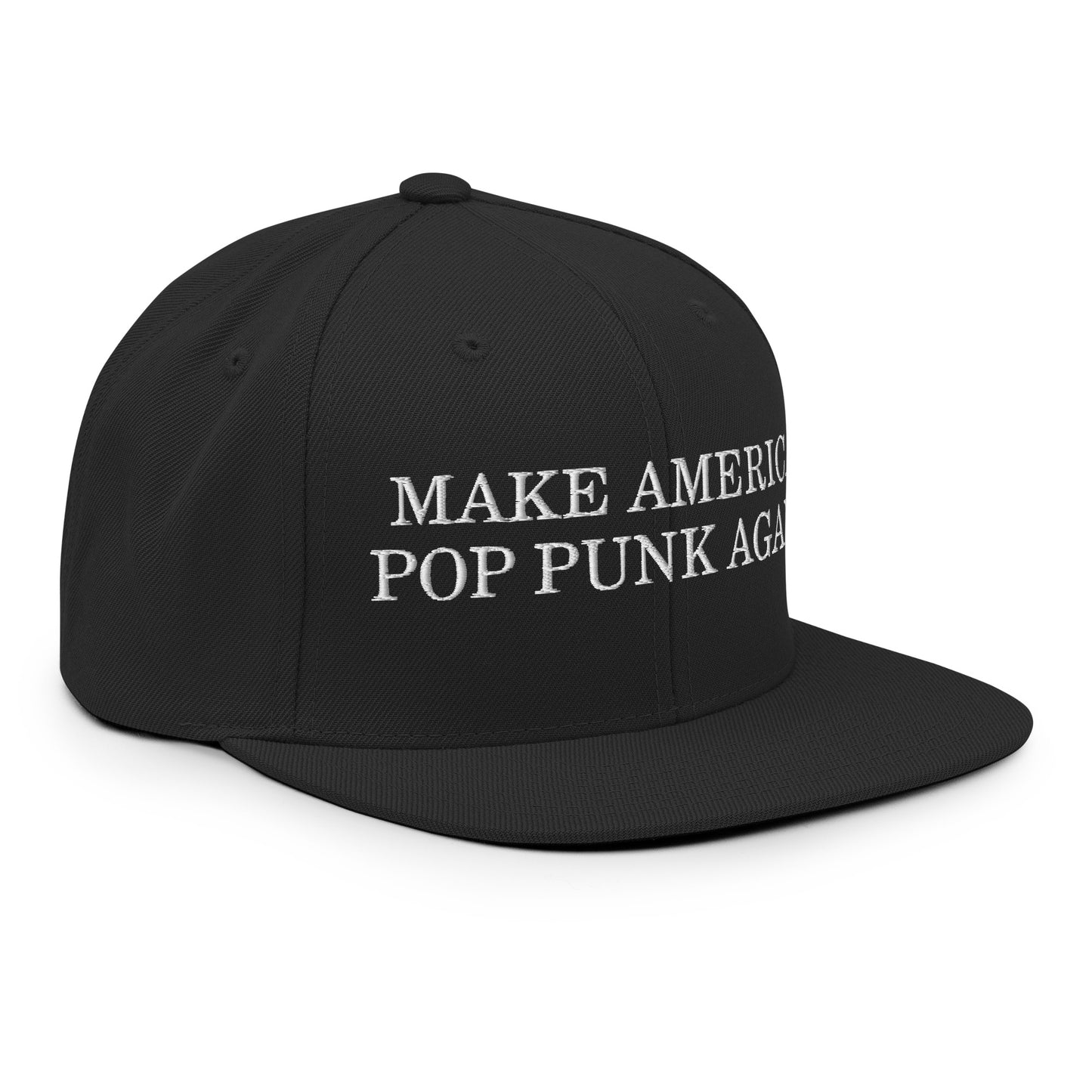 Make America Pop Punk Again Embroidered Snapback Hat