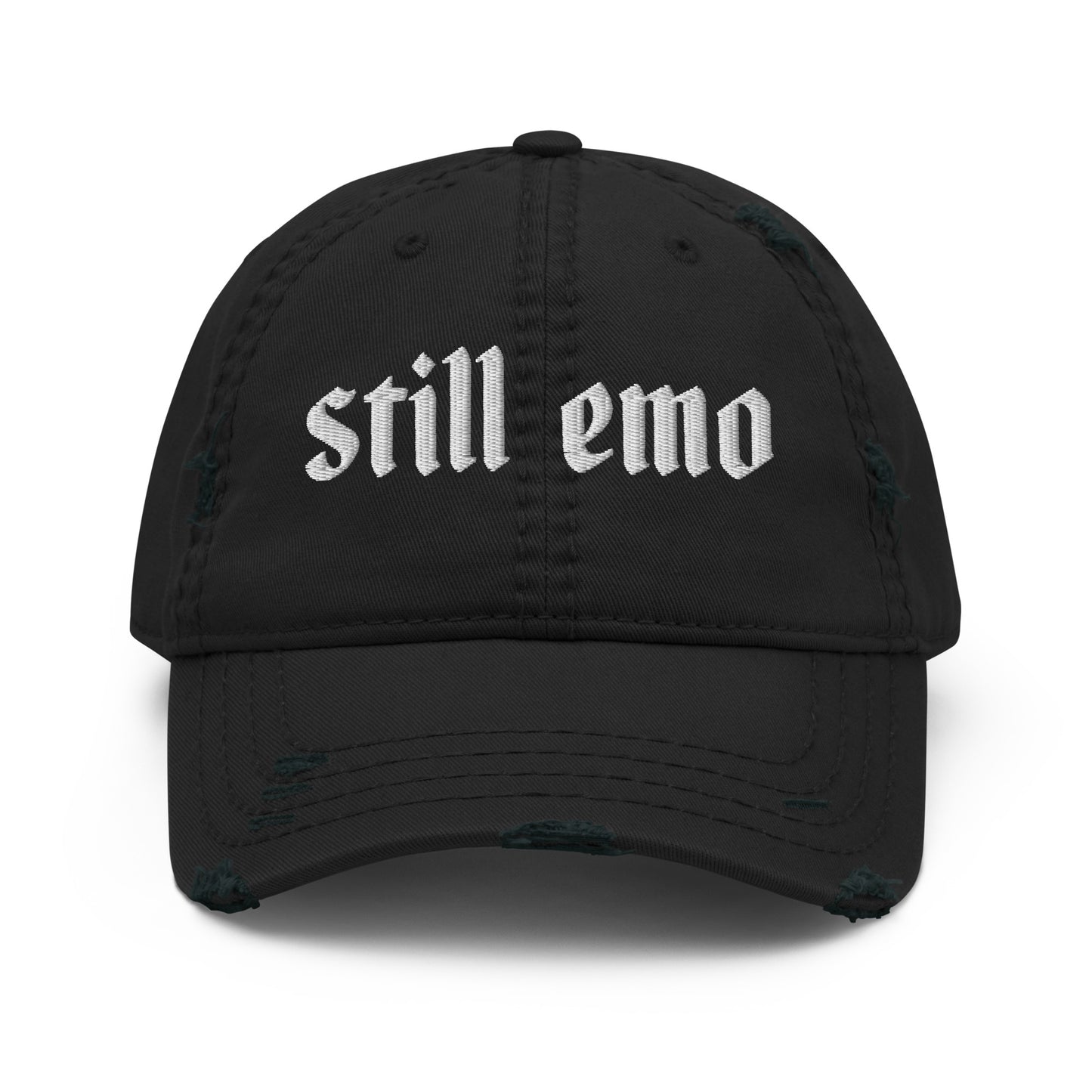 Still Emo Distressed Dad Hat | Love vs. Rock