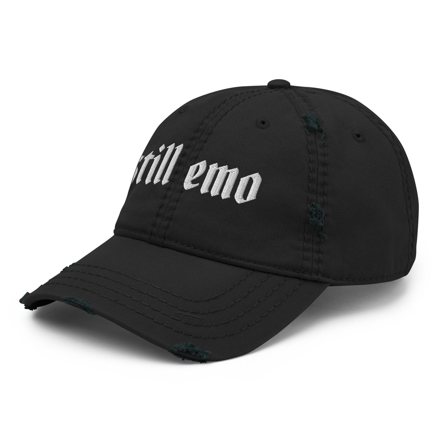 Still Emo Distressed Dad Hat | Love vs. Rock