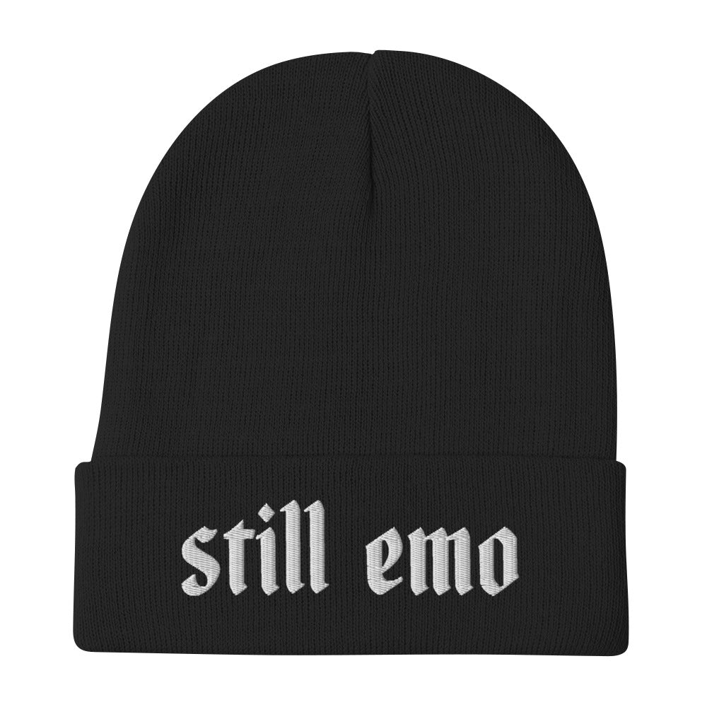 Still Emo Embroidered Beanie | Love vs. Rock