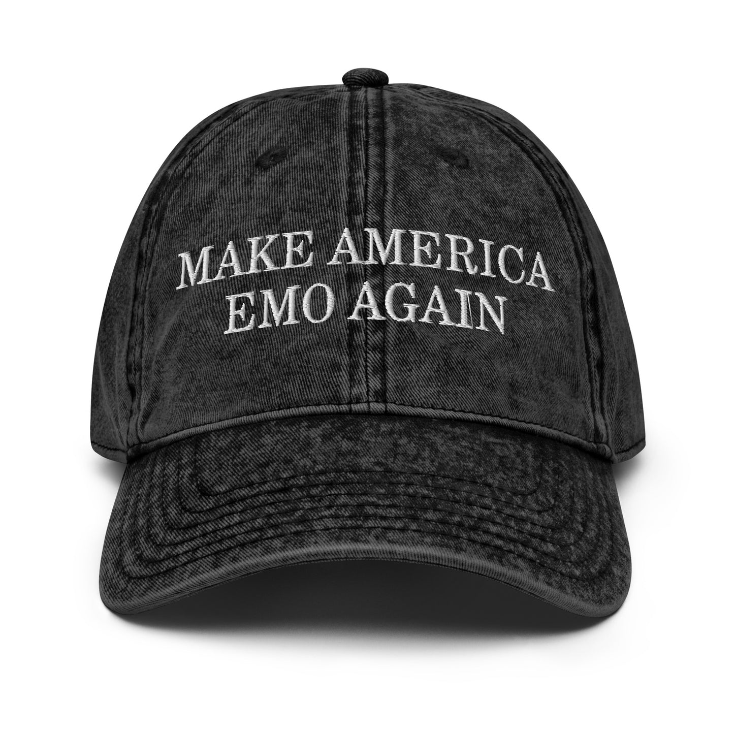 Make America Emo Again Embroidered Vintage Cotton Twill Cap