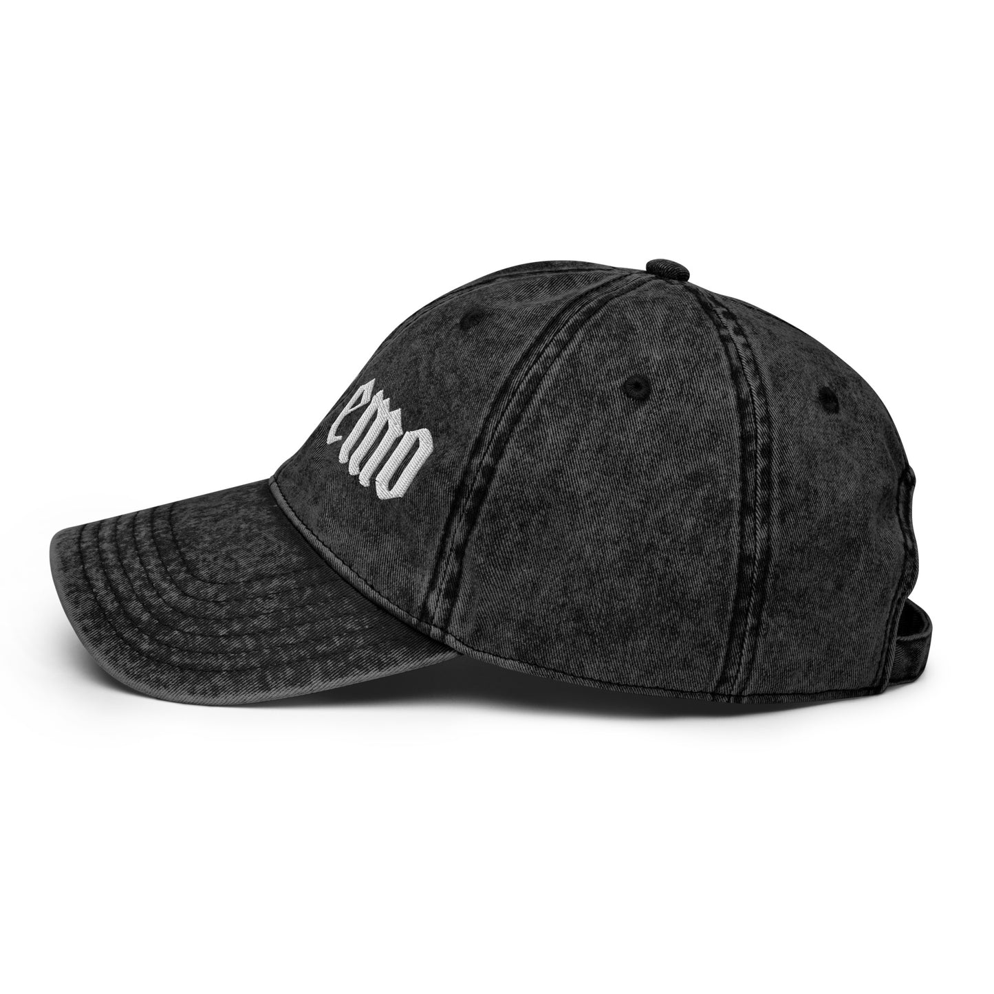 Elder Emo Embroidered Vintage Cotton Twill Cap