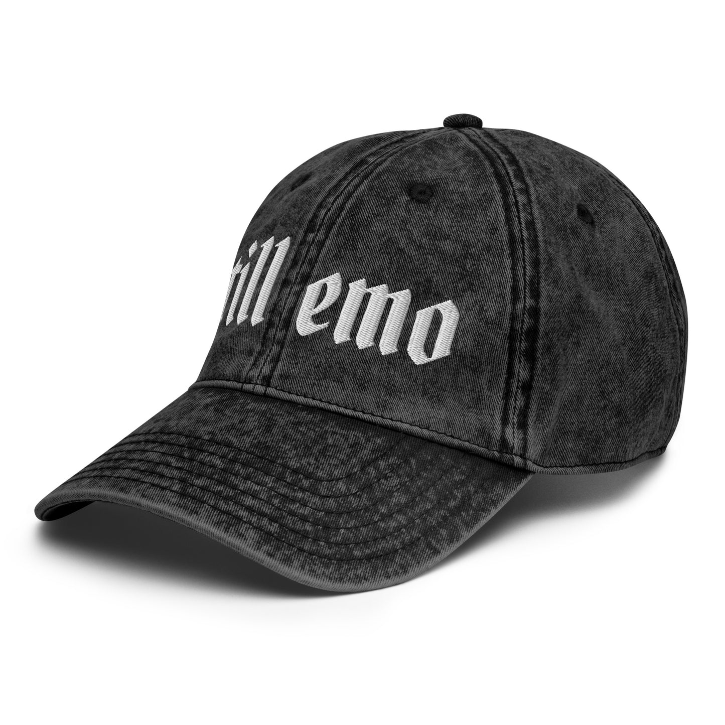 Still Emo Embroidered Vintage Cotton Twill Cap