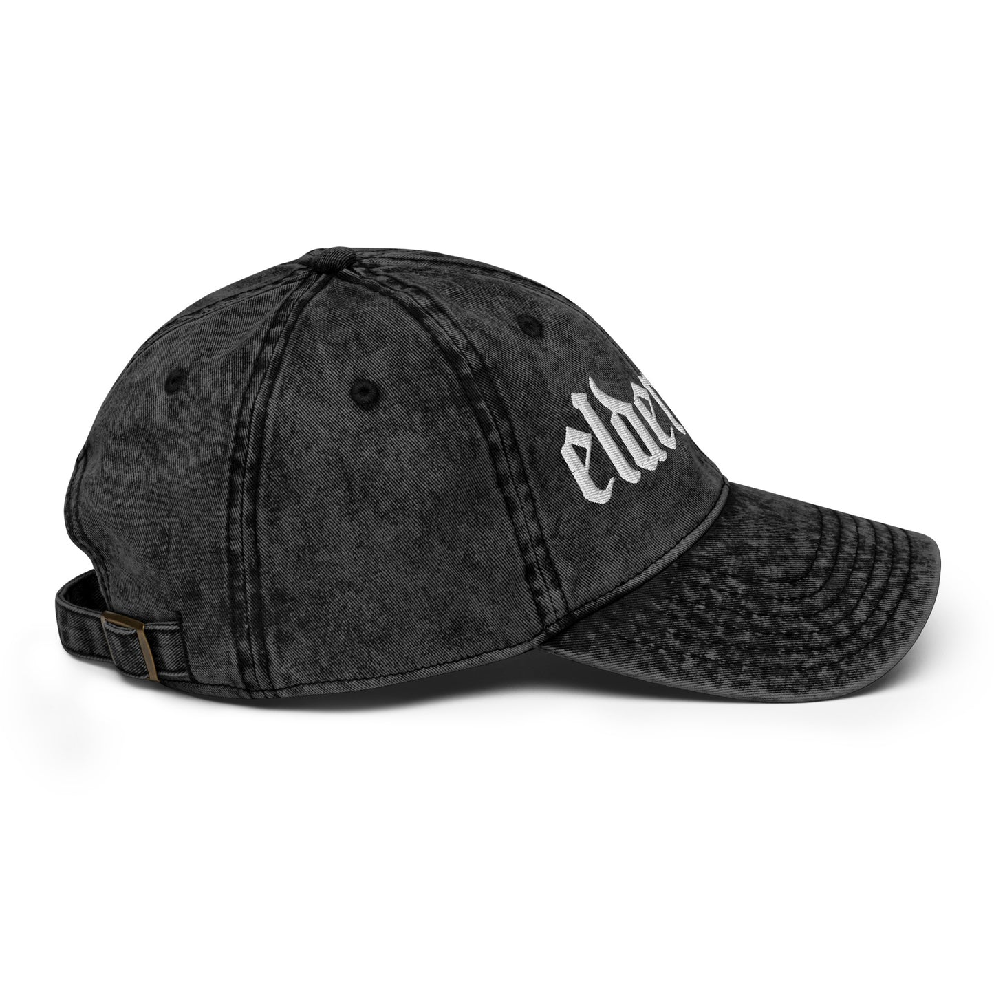 Elder Emo Embroidered Vintage Cotton Twill Cap