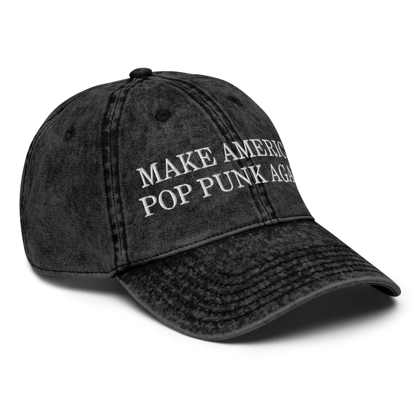 Make America Pop Punk Again Embroidered Vintage Cotton Twill Cap